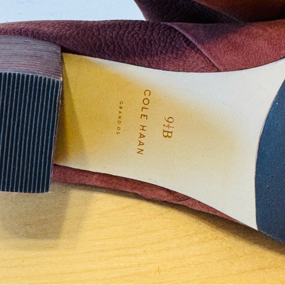 Cole Haan Davenport Ankle Brown Pebble Leather Booties Boots Size 9.5 B - Picture 10 of 12